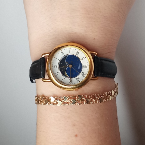 Timex Accessories Timex Celestial Leather Band Gold Watch Poshmark